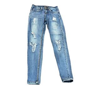 ARYSUH APPL Distressed Denim Jeans Tapered Fit Size 1